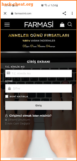 Farmasii Girişim Üyelik/Kayıt screenshot