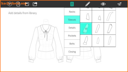 Fashion Design Flat Sketch screenshot