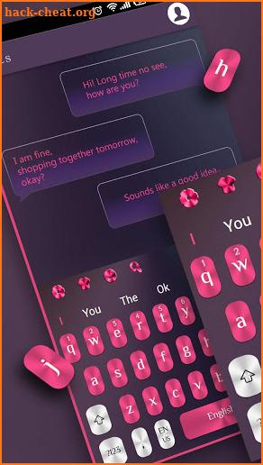 Fashion Pink Metal Keyboard screenshot