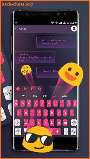 Fashion Pink Metal Keyboard screenshot