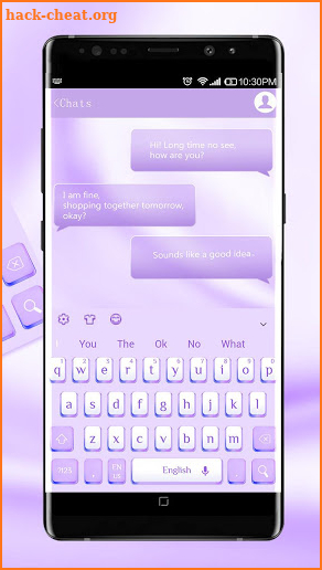 Fashion Purple White Keyboard screenshot