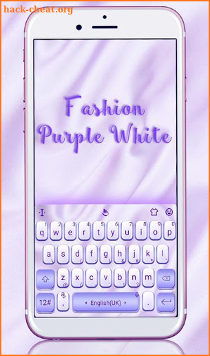 Fashion Purple White Keyboard Theme screenshot