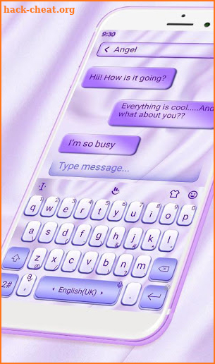 Fashion Purple White Keyboard Theme screenshot