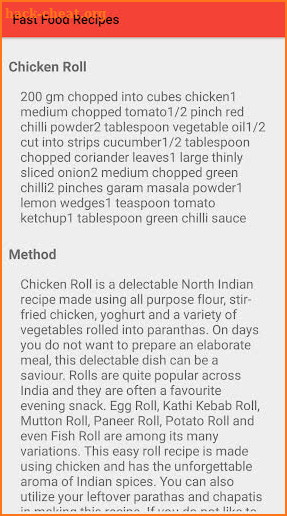 Fast Food Recipes screenshot