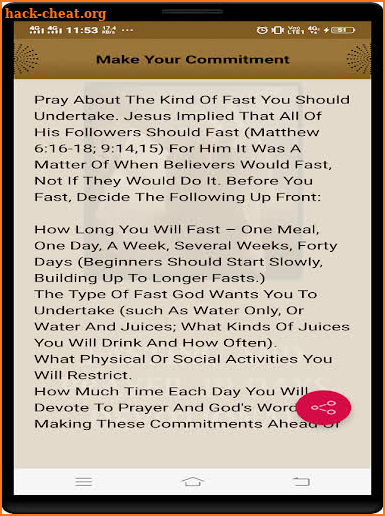 FASTING AND PRAYER screenshot