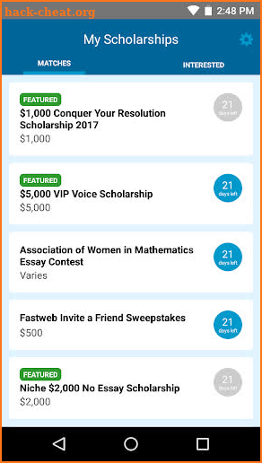 Fastweb College Scholarships screenshot