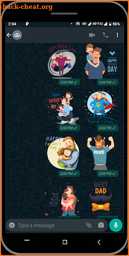 Father day - sticker, greeting image, photo editor screenshot