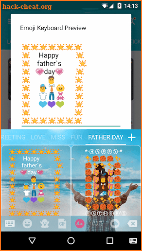 Father’s Day Emoji Art Free screenshot