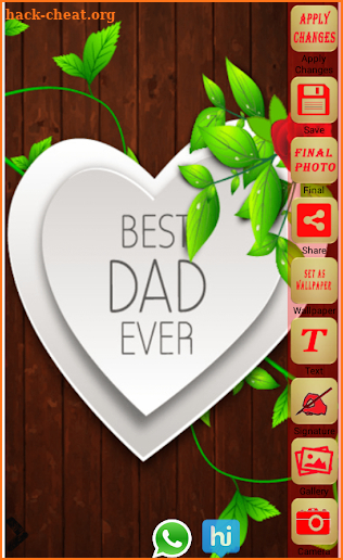 Father's day greetings screenshot