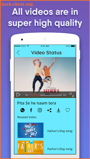 Fathers Day Video status 2018 screenshot