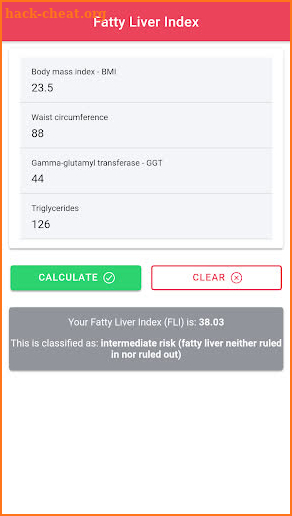 Fatty Liver Risk - Screening of Liver Health screenshot