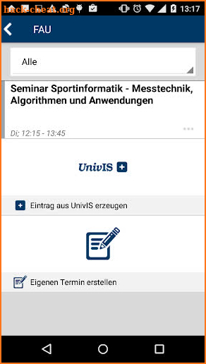 FAU App screenshot