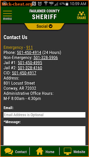 Faulkner County AR Sheriff screenshot