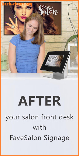 FaveSalon Signage screenshot