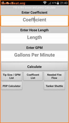 FD Friction Loss Calculator screenshot