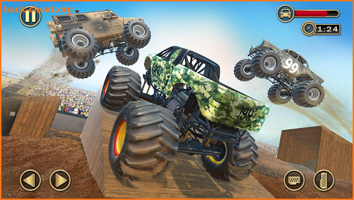 Fearless Army Monster Truck Derby Stunts screenshot