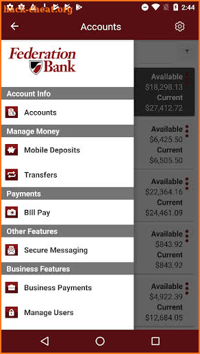 Federation Bank Business screenshot