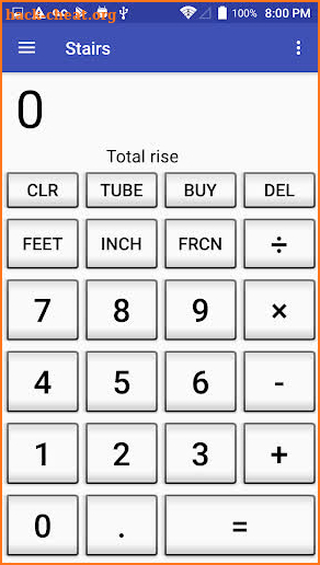 Feet and inch construction calculator PRO screenshot