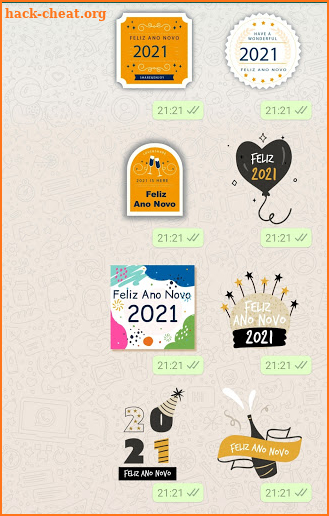 Feliz Ano Novo 2021 Figurinhas para WhatsApp screenshot