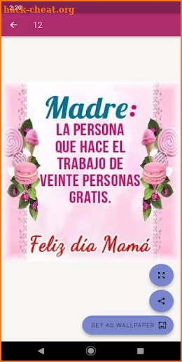 Feliz día de las madres screenshot