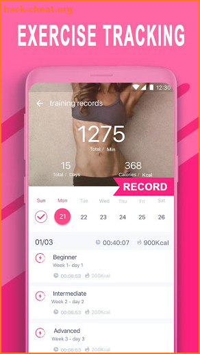 Female Flat Tummy Workout screenshot