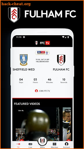 FFCtv – Fulham FC TV App screenshot