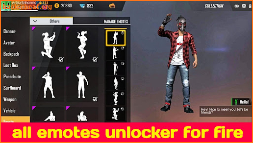 ffemote unlock emote for fire screenshot