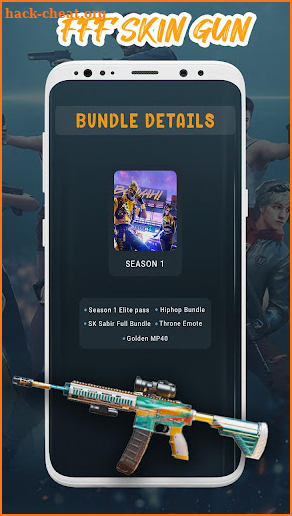 FFF FF Skin Tool, Elite pass Bundles, Emote, skin screenshot