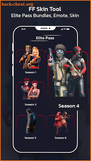 FFF FF Skin Tool, Elite pass Bundles, Emote, skin screenshot