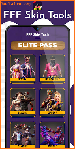 FFF FF Skin Tool, Elite pass Bundles, Emote, skin screenshot