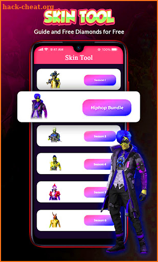 FFF FF Skin Tool, Elite pass, Emote, skin screenshot