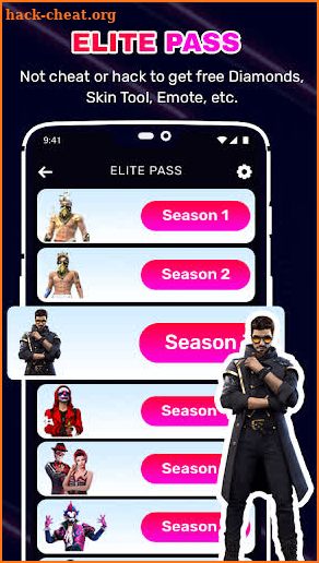 FFF FF Skin Tool, Emote, Elite pass Bundles, skin screenshot