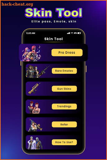 FFF Skin Tools & Elite Pass screenshot