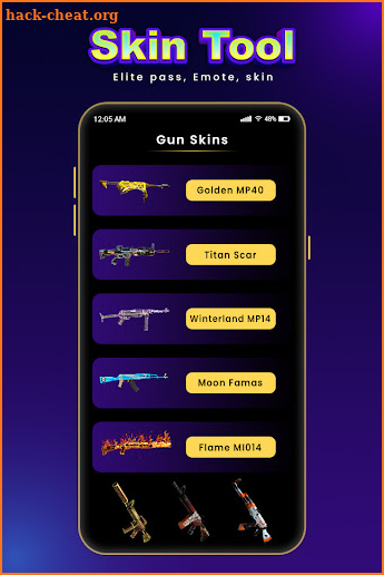 FFF Skin Tools & Elite Pass screenshot