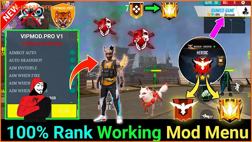 FFH4X Mod Menu Fire Hack FF screenshot