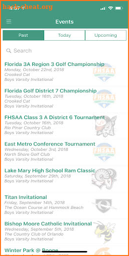 FHSAA GOLF screenshot