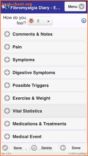 Fibromyalgia Diary 2 screenshot