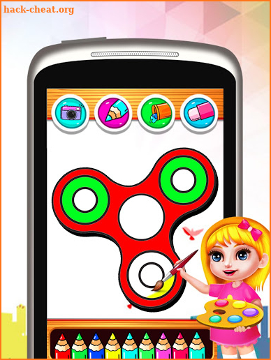 Fidget Spinner Coloring Book & Drawing Kids Game screenshot