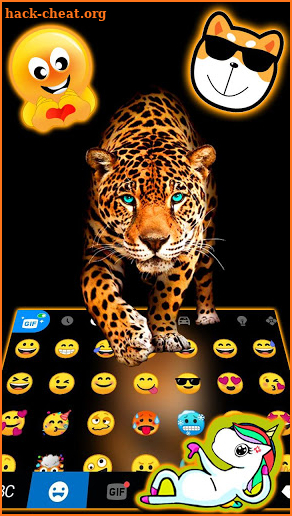 Fierce Cheetah Keyboard Theme screenshot