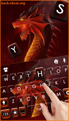 Fierce Red Dragon Keyboard Background screenshot