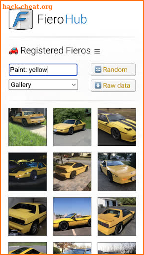 FieroHub - The Fiero Registry screenshot