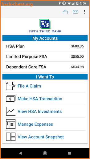 FIFTH THIRD BANK HSA screenshot