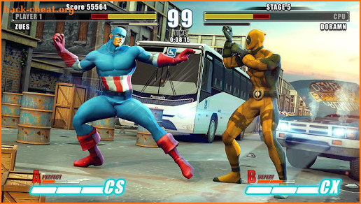 Fighting Superheroes League Wrestling Street screenshot