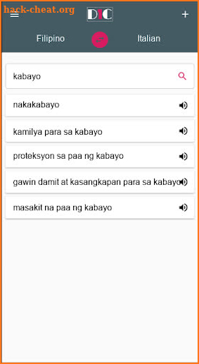 Filipino - Italian Dictionary (Dic1) screenshot