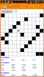 Fill it ins crosswords puzzles screenshot