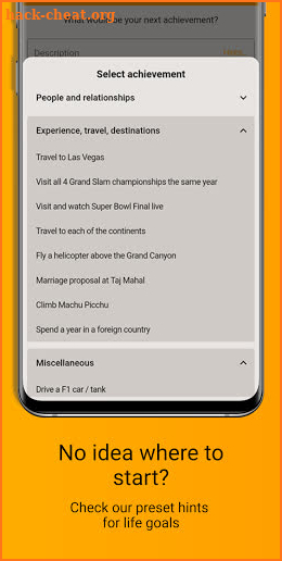 FinalCountdown Bucket List App screenshot