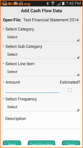 Financial Statement screenshot