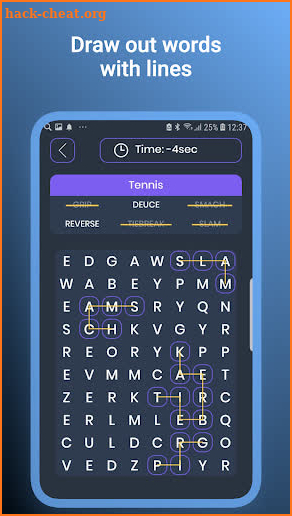 Find sports words screenshot