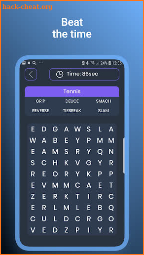 Find sports words screenshot