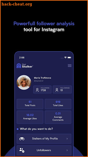 Find Stalker - Follower Analyzer for Instagram screenshot
